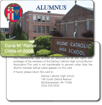 Delone Catholic High School Reunion Card