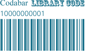 Aqua Codabar Barcode With Multiple Fonts And Custom Color