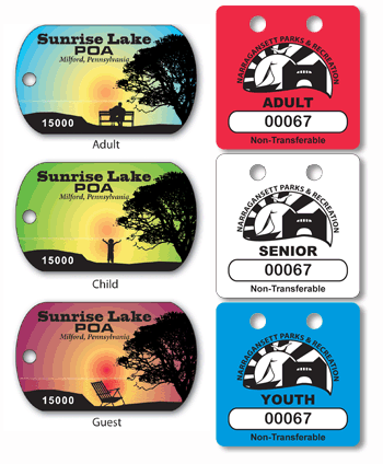 Color Coded Swim Tags