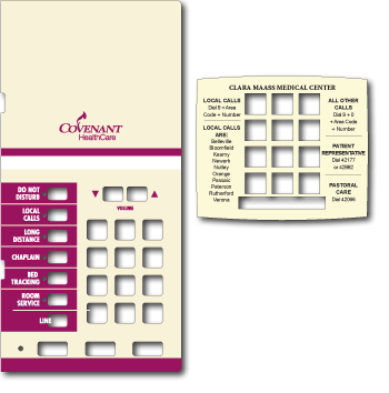 Different shape and size templates for 'Covenant Healthcare' and 'Clara Mass Medical Center.'