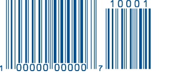 Blue UPC Barcode With Custom Text And Color