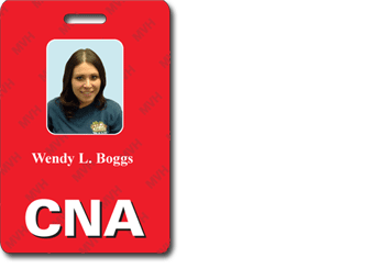 Plastic Hospital ID Badge with personalized picture and name.